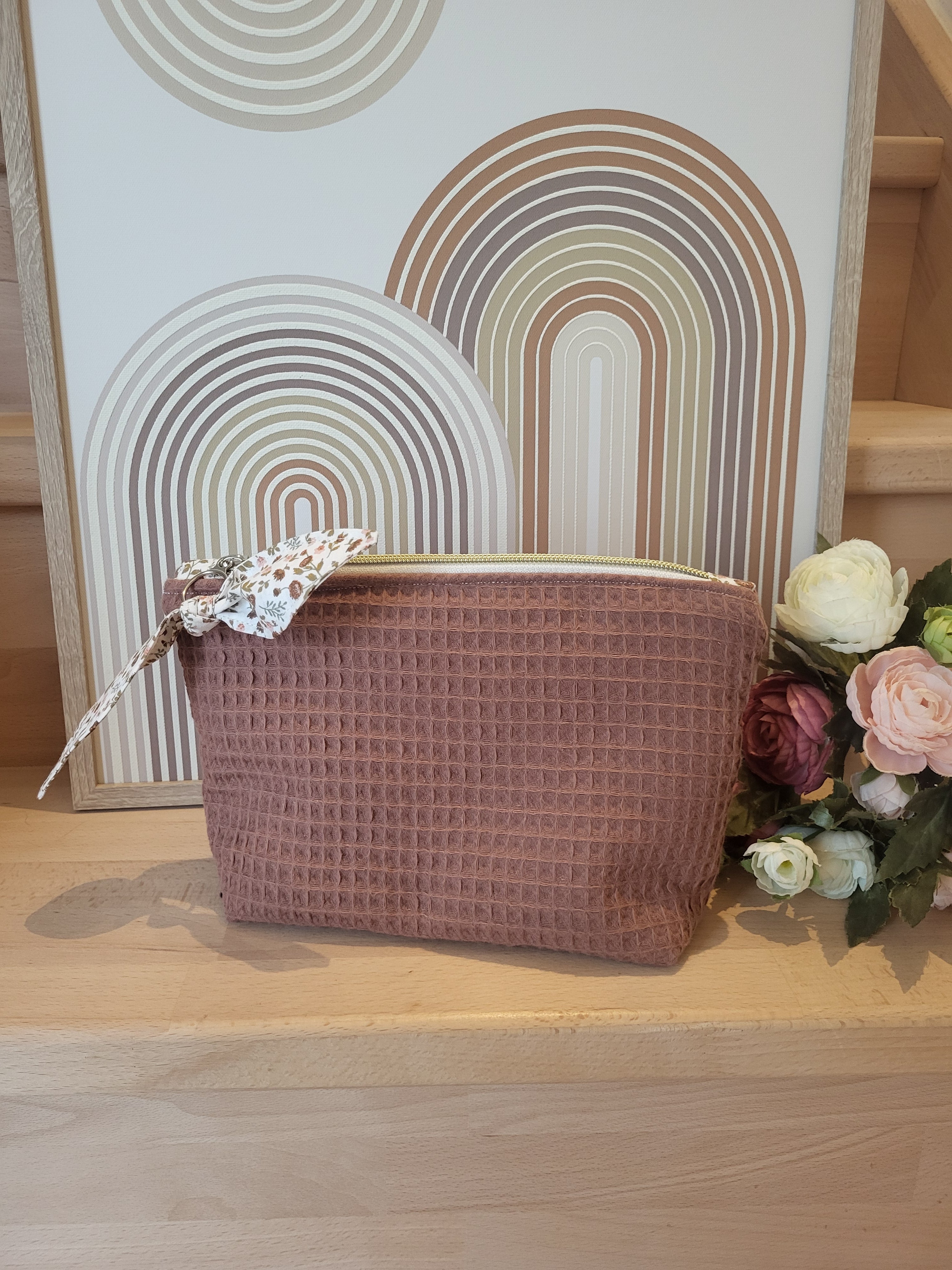 Trousse nid d’abeille chataigne