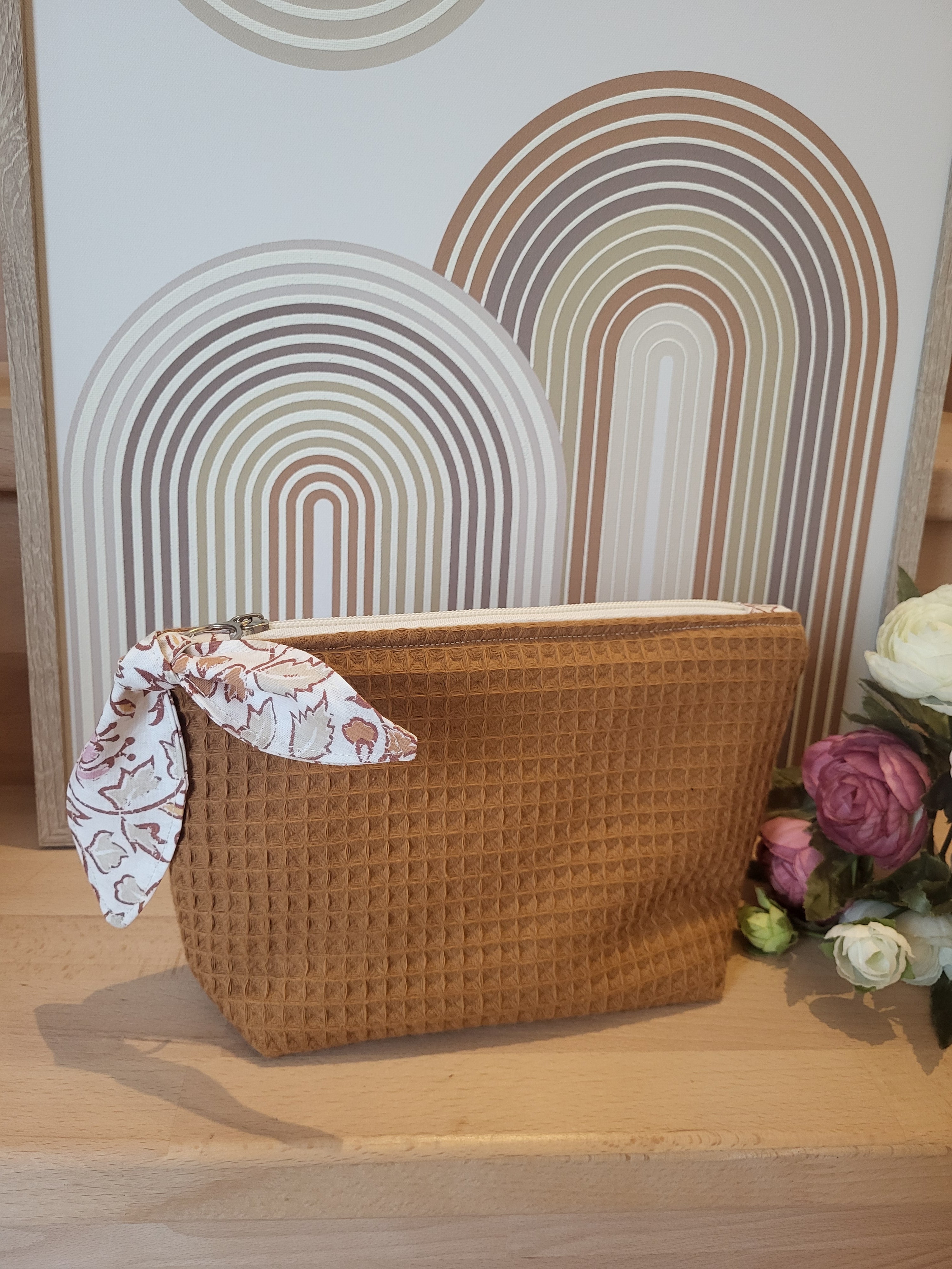 Trousse nid d’abeille Camel