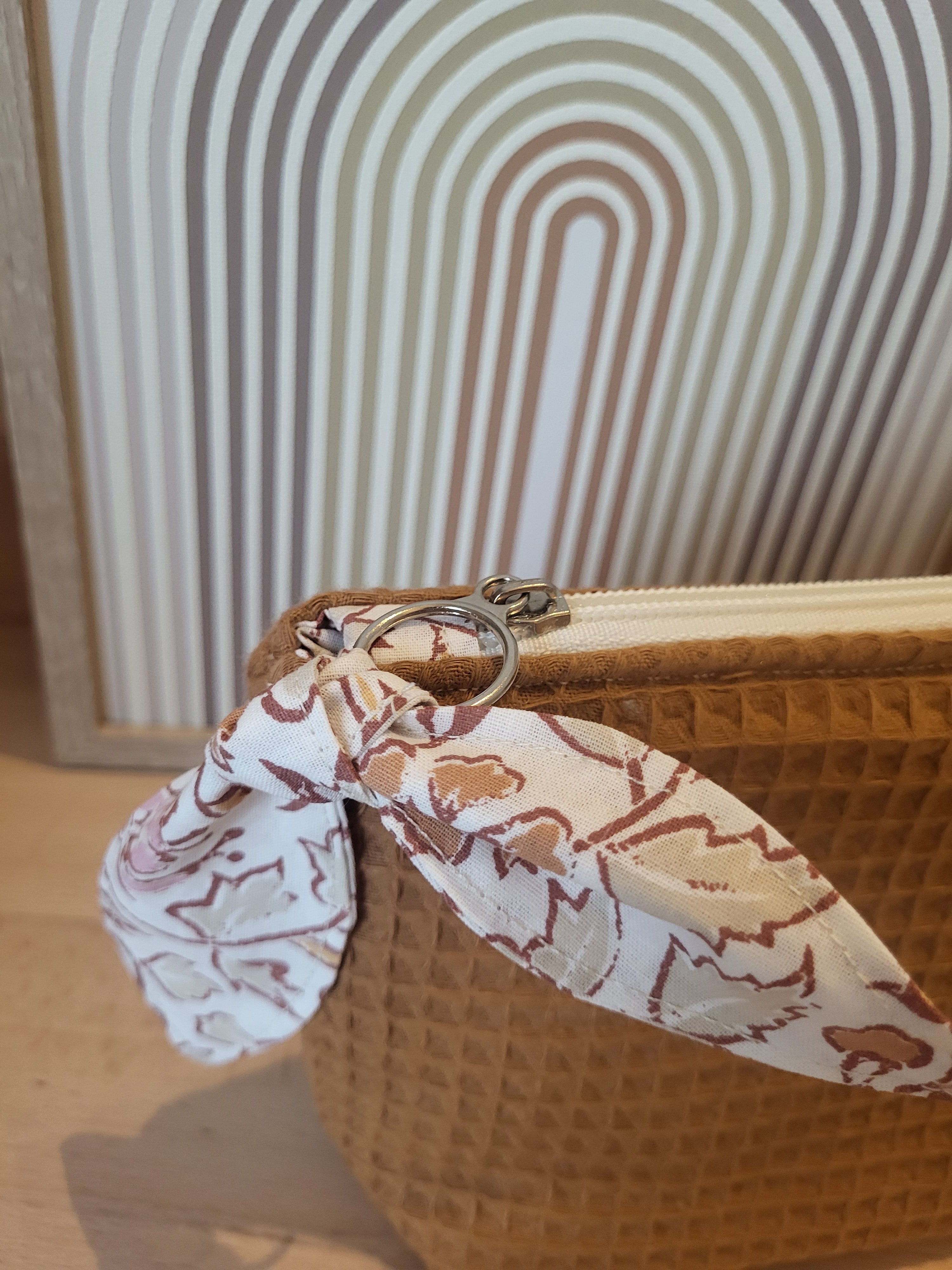 Trousse nid d’abeille Camel