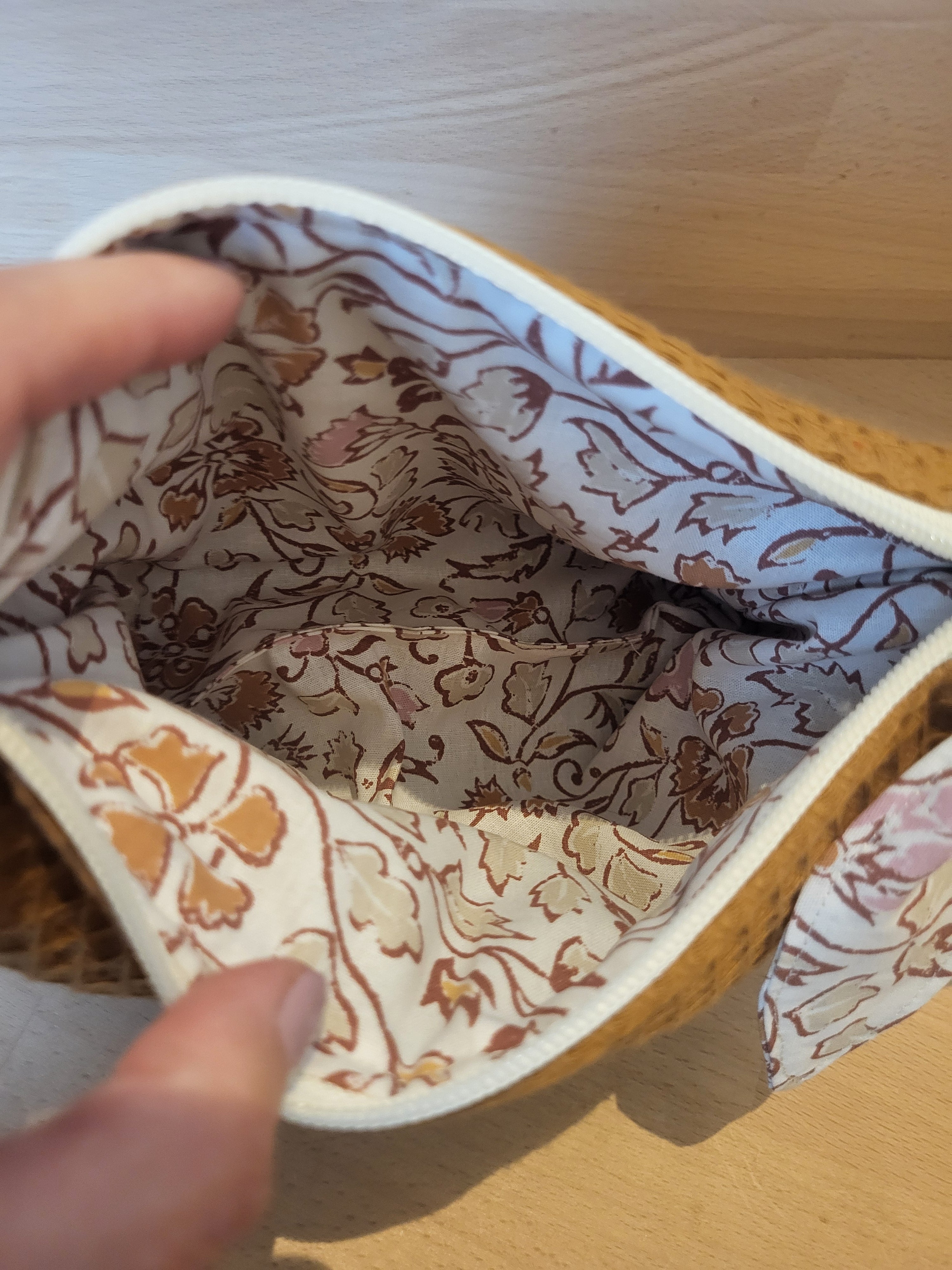 Trousse nid d’abeille Camel