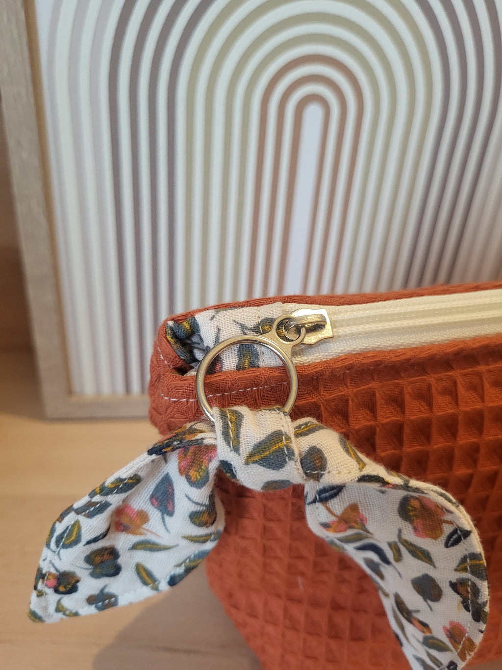 Trousse nid d’abeille Rouille