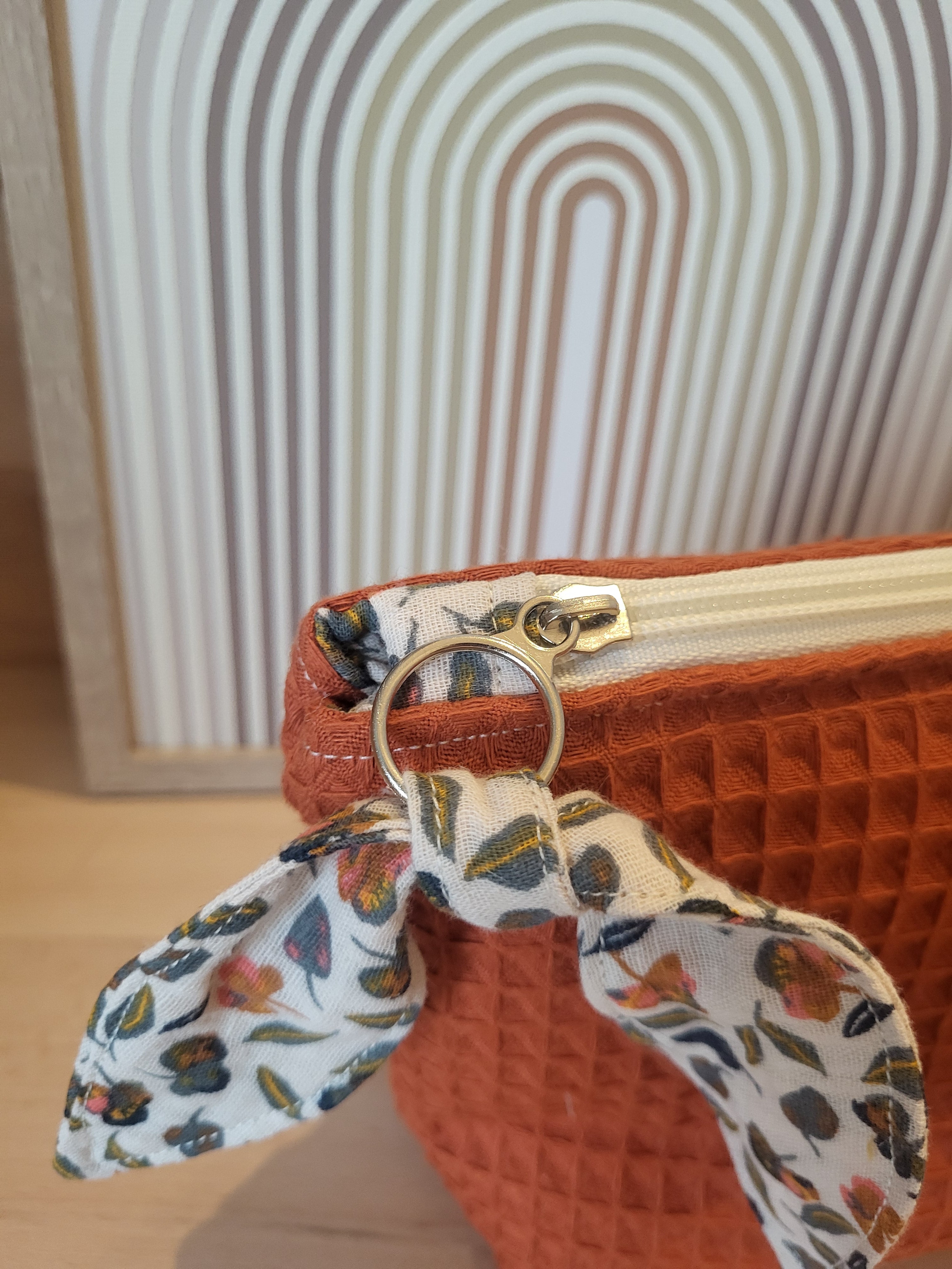 Trousse nid d’abeille Rouille