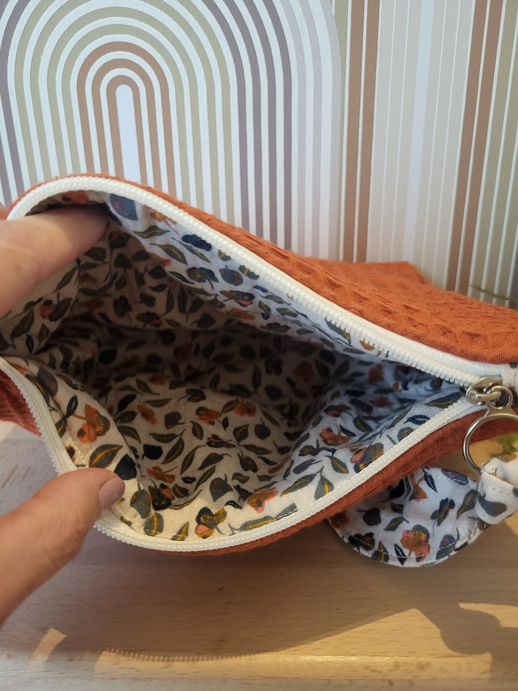 Trousse nid d’abeille Rouille