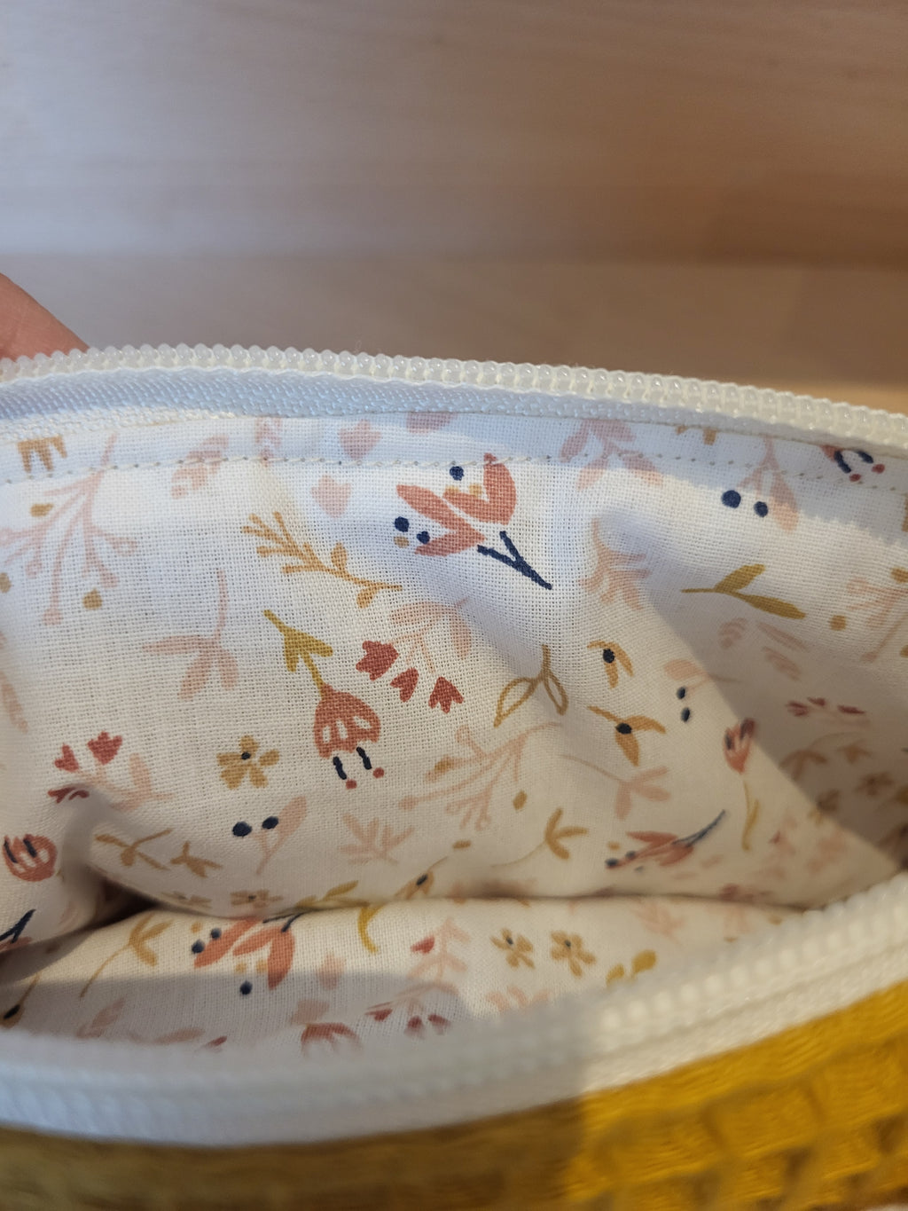 Trousse nid d’abeille moutarde